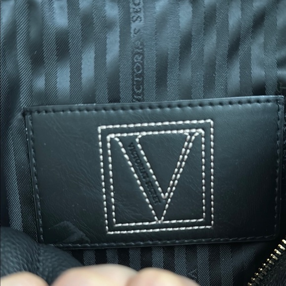 Victoria's Secret Quilted Black Crossbody with Gold Chain - Picture 2 of 5